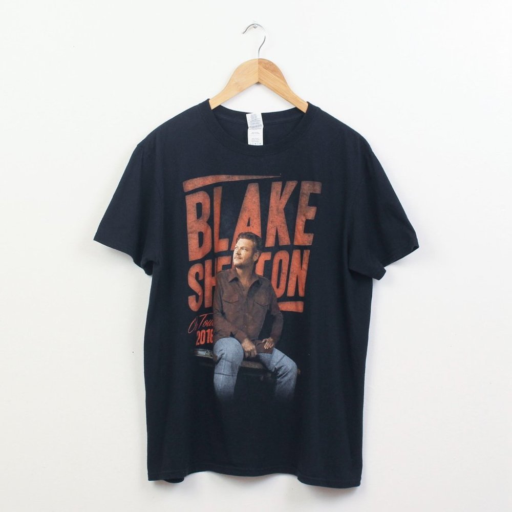 Blake Shelton Shirt Mens Large Black Country Music 2016 Tour Tee